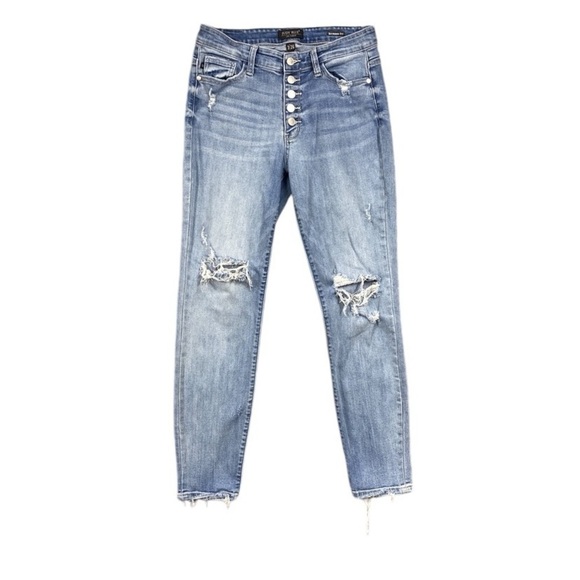 Judy Blue Button Fly Destroyed Boyfriend Jean Womens Size 3/26 Ripped Distressed - Picture 1 of 11